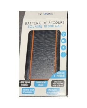 BE WAVE BATTERIE DE SECOURS SOLAIRE 10000MAH