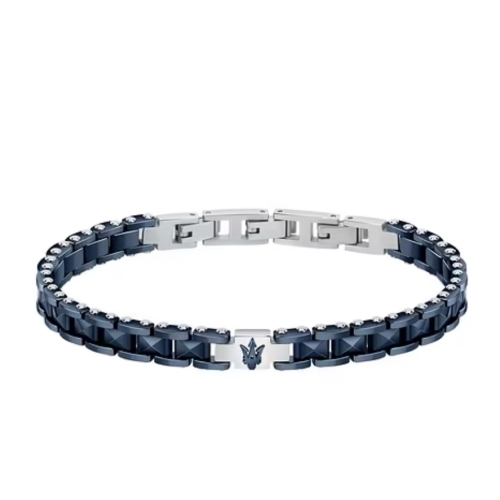 Bracelet MASERATI en Acier et Céramique Bleu JM422ATZ14