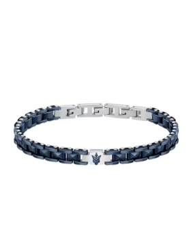 Bracelet MASERATI en Acier et Céramique Bleu JM422ATZ14