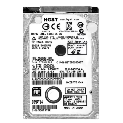DISQUE DUR 500GO HGST Z5K500-500 HDD