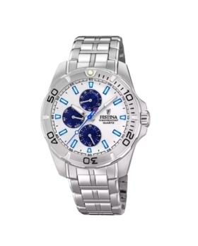 MONTRE FESTINA MULTIFUNCTION COLLECTION F20445/1 ARGENTÉ, BRACELET EN ACIER, HOMME