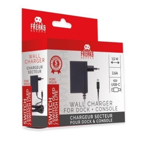 Chargeur secteur 2,6A pour le Dock Nintendo Switch et consoles NEUF