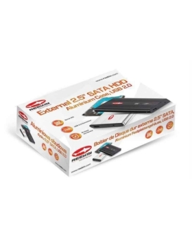 Reekin Boitier de Disque dur externe 2.5'' SATA, USB 2.0 (Noir)