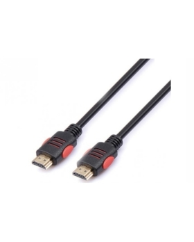 Reekin HDMI Câble - 5,0 Mètres - FULL HD 4K Black/Red High Speed