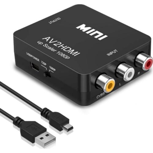 CONVERTISSEUR ADAPTATEUR RCA VERS HMDI 1080P / IDEAL POUR CONSOLE RETRO
