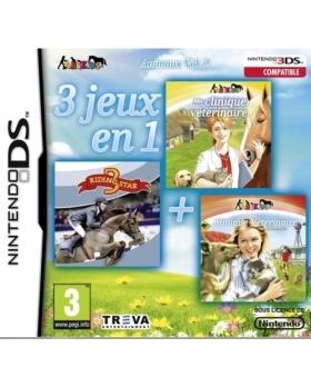 3 jeux en 1: animaux /vol.1 ds avec notice 