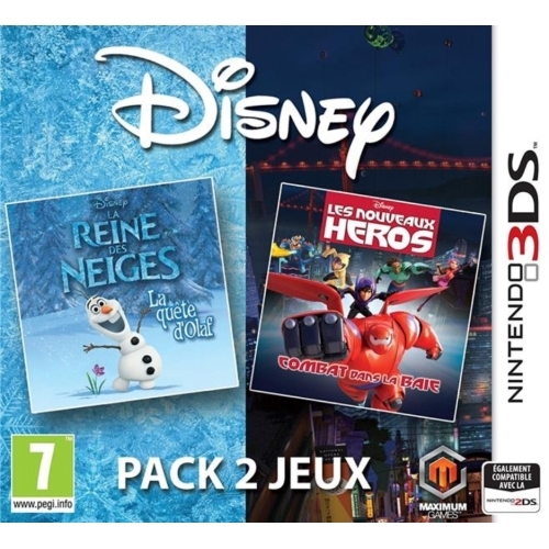 Disney pack 2 jeux : la reine des neiges & les nouveaux héros 3ds 