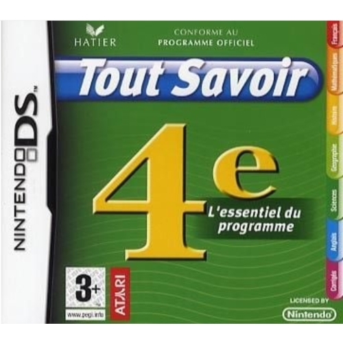 Tout savoir: 4e DS avec notice 