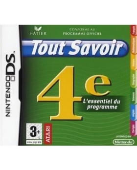 Tout savoir: 4e DS avec notice 