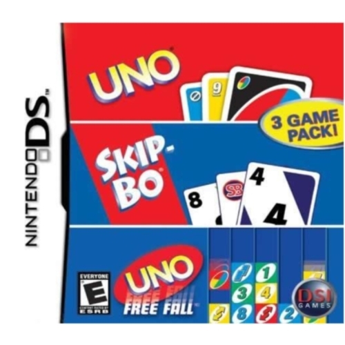 Uno Compilation 3 Jeux DS Uno-Skip Bo-Free Fall avec notice 