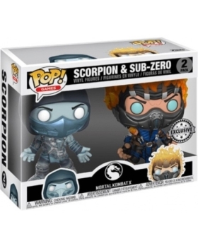 Funko Pop Mortal Kombat X Pack n°2 Scorpion et Sub-Zero EN BOITE