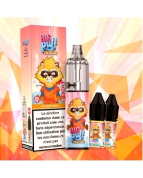 PECHE MANGUE ANANAS Tornado 2% 15000 puffs - Big Puff +2 flacons de 10 ml 