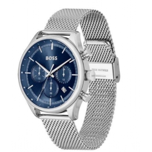 Montre Homme Hugo Boss Gregor 1514052 Cadran Bleu Bracelet  Acier 