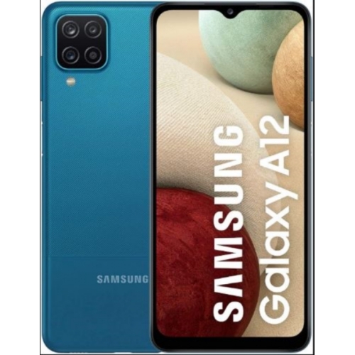 SAMSUNG GALAXY A12 BLEU 128GO RAM:4GO 48MPX DEBLOQUE PLAY STORE