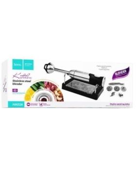 Mixeur de cuisine en acier inoxydable+support+bol 600ml 300Watts 6accessoires HOCO HA02A 