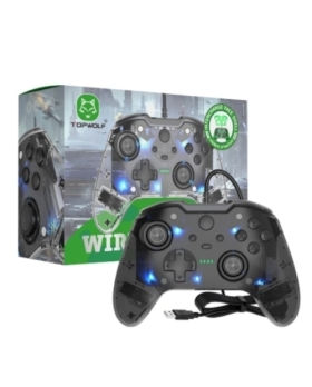 MANETTE FILAIRE NOIR TOPWOLF COMPATIBLE XBOX ONE/SERIE S/X AVEC PRISE CASQUE JACK