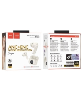 Ecouteur Bluetooth sans fil avec réduction de bruit Autonomie TOTALE:35h HOCO EQ22 Blanc