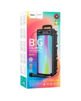 Enceinte sans fil à LED flottantes avec télécommande et microphone filaire 2X10Watts BT/FM/USB/AUX H