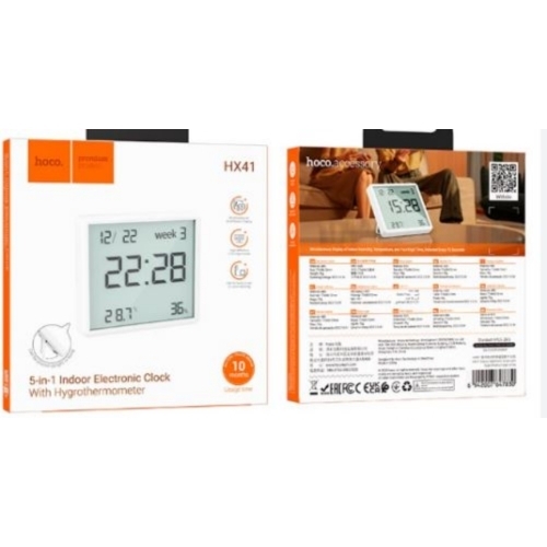 Horloge électronique d'intérieur avec hygrothermomètre HOCO HX41