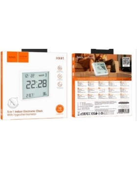 Horloge électronique d'intérieur avec hygrothermomètre HOCO HX41