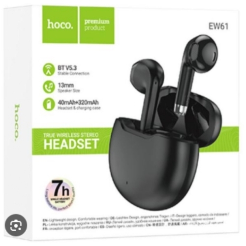 Ecouteur Bluetooth sans fil autonomie:7h HOCO EW61 NOIR