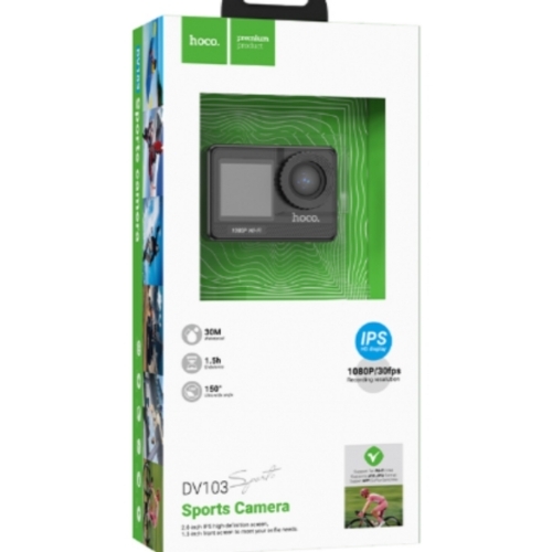 Caméra de sport 2.0 IPS, carte sd:max 64 Go, Wi-Fi, 12 MPX, 900 mAh HOCO DV103