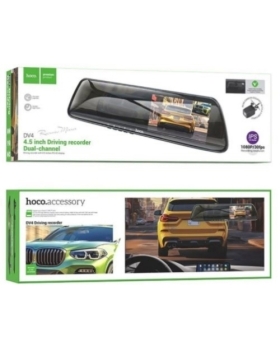 Enregistreur de conduite de rétroviseur 1080p Full HD microSD: jusqu'à 128Go non inclus 4,5 pouces H