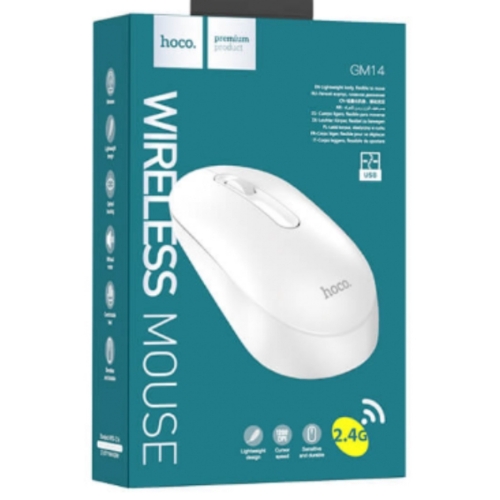 Souris sans fil PC HOCO GM14 BLANC