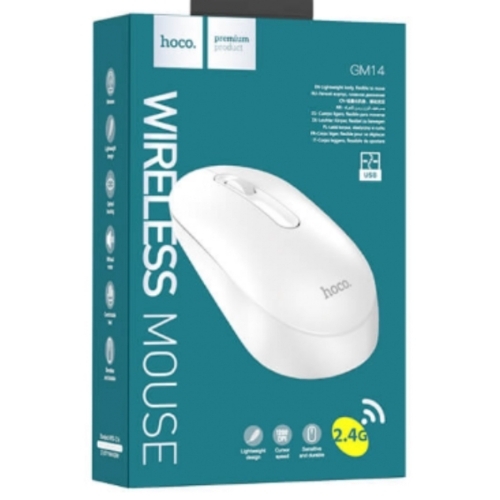 Souris sans fil PC HOCO GM14 BLANC