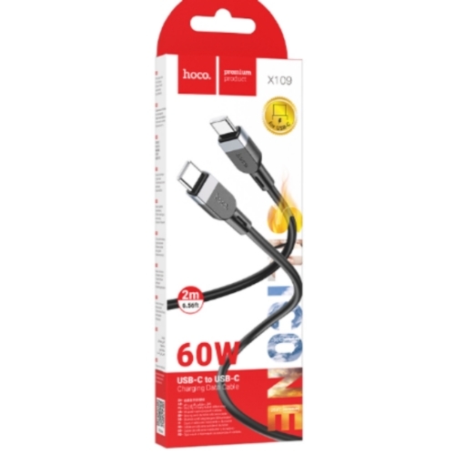 Câble de charge Type-C Vers Type-C 60W 2M HOCO X109 