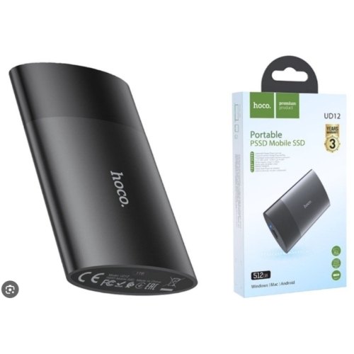 Mini disque dur externe  512 Go SSD TYPE C  HOCO D12