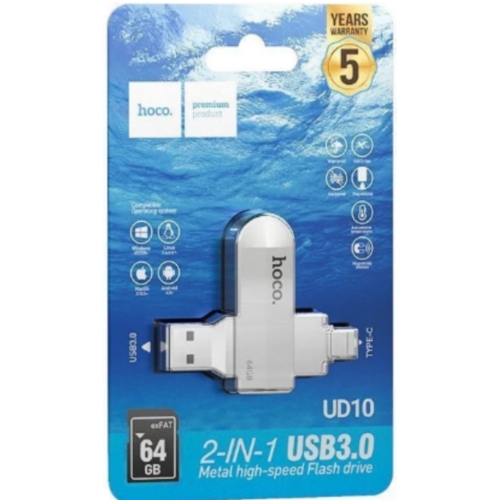 Clé USB + Type C 64GO HOCO UD10