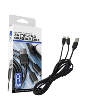 CABLE USB VERS DOUBLE TYPE C 2M PS5/ XBOX SERIE S/X