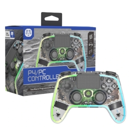MANETTE SANS FIL TOPWOLF PS4/PS3/PC/SWITCH/ANDROID/IOS AVEC PRISE CASQUE JACK