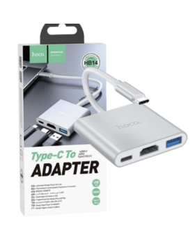 Adaptateur Type-C Vers USB 3.0/HDMI/TYPE C HOCO HB14 