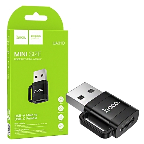 Adaptateur USB 2.0 mâle vers femelle Type-C HOCO UA31D