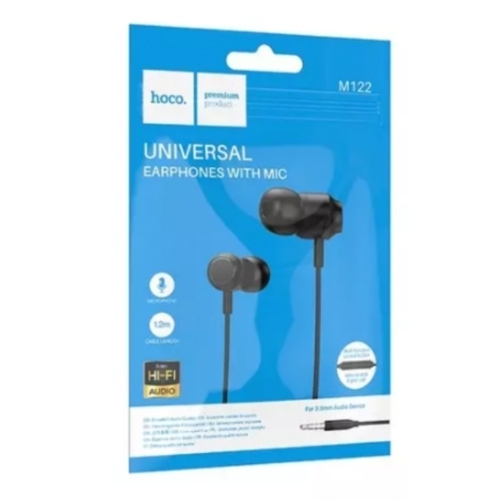 Écouteurs universels avec microphone prise Jack Noir HOCO M122