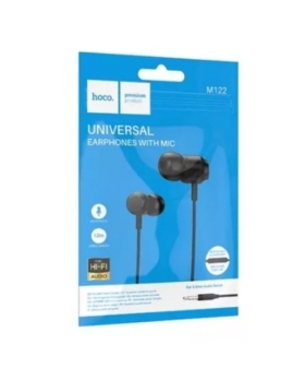 Écouteurs universels avec microphone prise Jack Noir HOCO M122