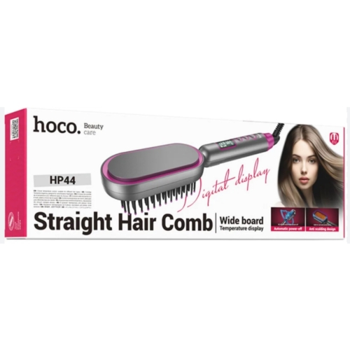 Brosse lissante chauffante avec affichage numérique 120°C-220°C ROSE HOCO HP44