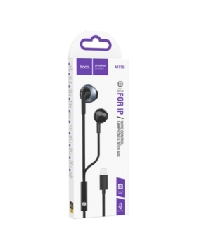Ecouteur universel avec microphone Lightning Noir M115 