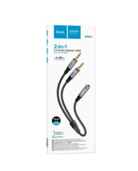 Câble adaptateur audio RCA femelle VERS 2 JACK 3.5mm 25CM HOCO UPA21 
