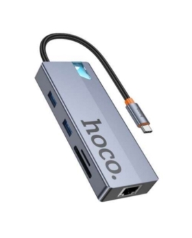 Convertisseur multifonction HUB 8 en 1 HOCO HB52 (HDTV + RJ45 + SD/TF + PD + Type-C3.0 + USB3.0 * 2)