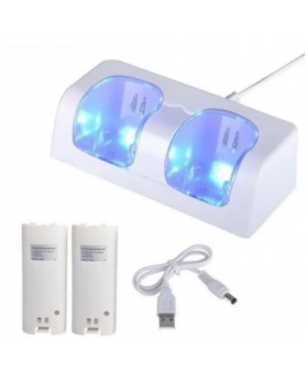 KIT 2X BATTERIE AVEC SOCLE DE CHARGE POUR WII MOTE