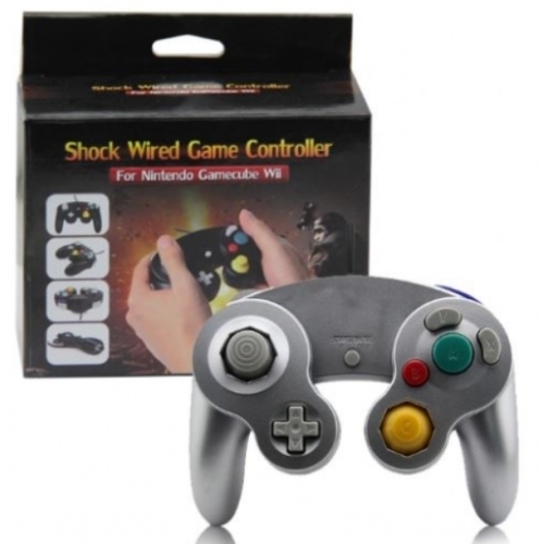MANETTE FILAIRE GAMECUBE COMPATIBLE GRISE