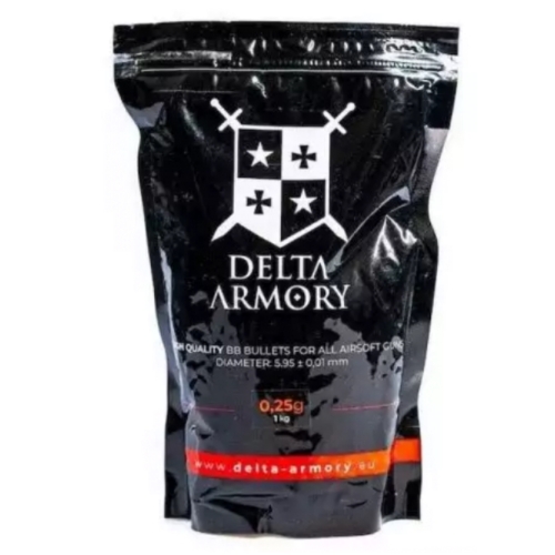 Sachet 4000 Billes 0.25g Delta Armory - Blanches