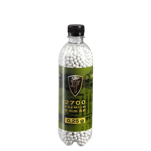 BILLES BBS 6MM ELITE FORCE BLANCHE 0.25G BOUTEILLE X2700 NEUF
