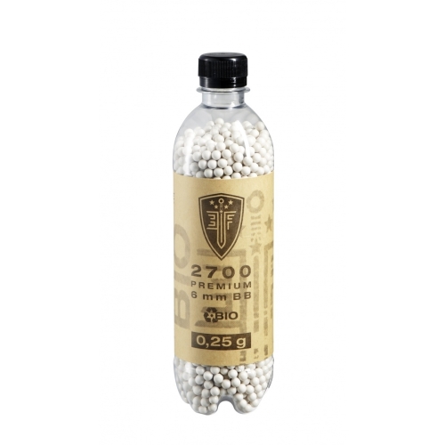 BILLES BBS 6MM ELITE FORCE BIO BLANCHE 0.25G BOUTEILLE X2700 NEUF