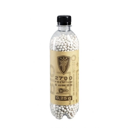 BILLES BBS 6MM ELITE FORCE BIO BLANCHE 0.25G BOUTEILLE X2700 NEUF