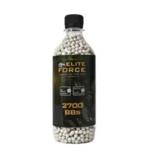 BILLES BBS 6MM ELITE FORCE BLANCHE 0.20G BOUTEILLE X2700