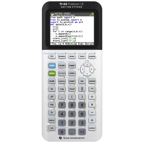 TEXAS INSTRUMENTS TI-83 Premium CE Edition Python Avec Mode Examen 